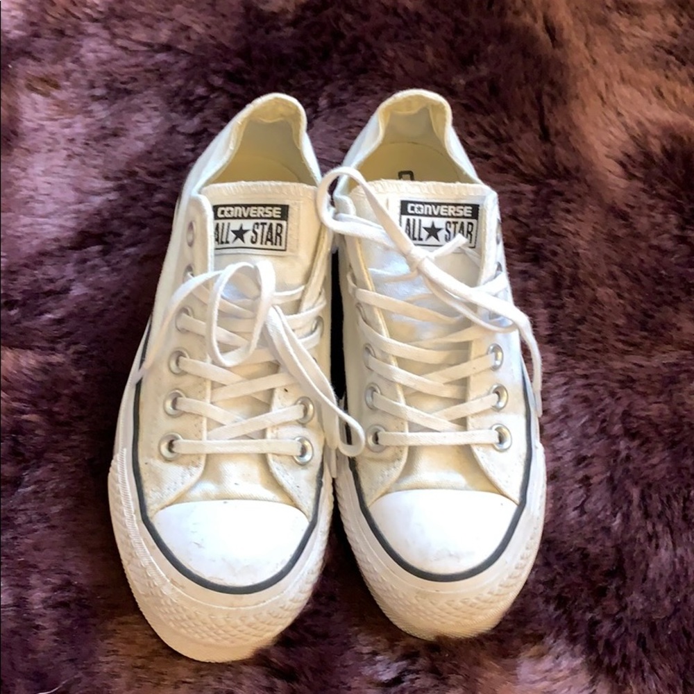 Converse platforms in white
